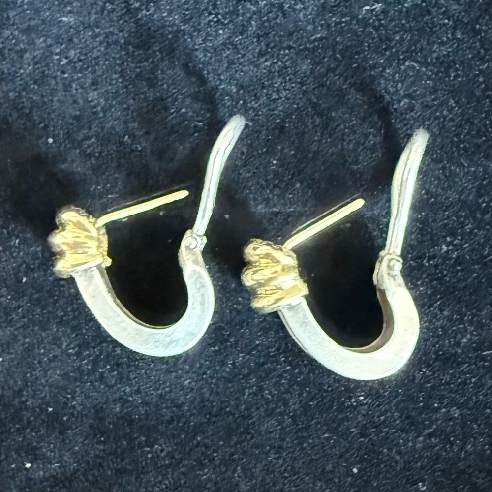 Tiffany & Co solid gold and sterling silver earrings. Atlas beautiful - Picture 2 of 7